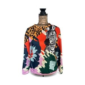 Colorful Animal Print Sweater